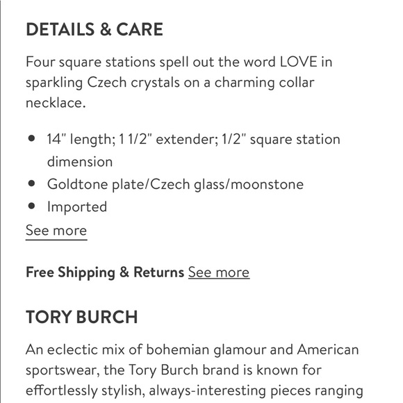 💝SALE Tory Burch Love Message Charm Necklace - Picture 5 of 6